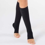 Гольфы компрессионные, Тривес р. V арт. ТК.910 с открытым носком 2 класс компрессии черные