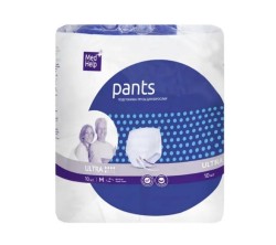 Подгузники-трусы для взрослых Medhelp ультра (впитываемость 5 капель) 10 шт.
