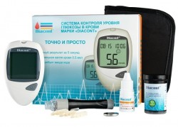 Глюкометр Диаконт базовая модель с принадлежностями память 250 измерений