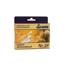 Лейкопластырь бактерицидный С-пласт набор Экономный 24 шт.