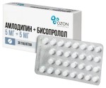 Амлодипин+Бисопролол, таблетки 5 мг+5 мг 30 шт
