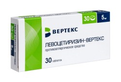 Левоцетиризин-Вертекс табл. п/о пленочной 5 мг 30 шт.