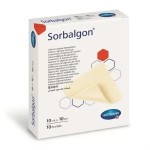 Повязка стерильная, sorbalgon (Сорбалгон) р. 10смх10см 10 шт арт. 999595 из волокон кальция-альгината
