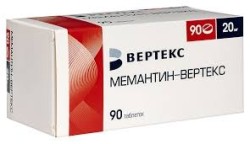 Мемантин-Вертекс табл. п/о пленочной 20 мг 90 шт.